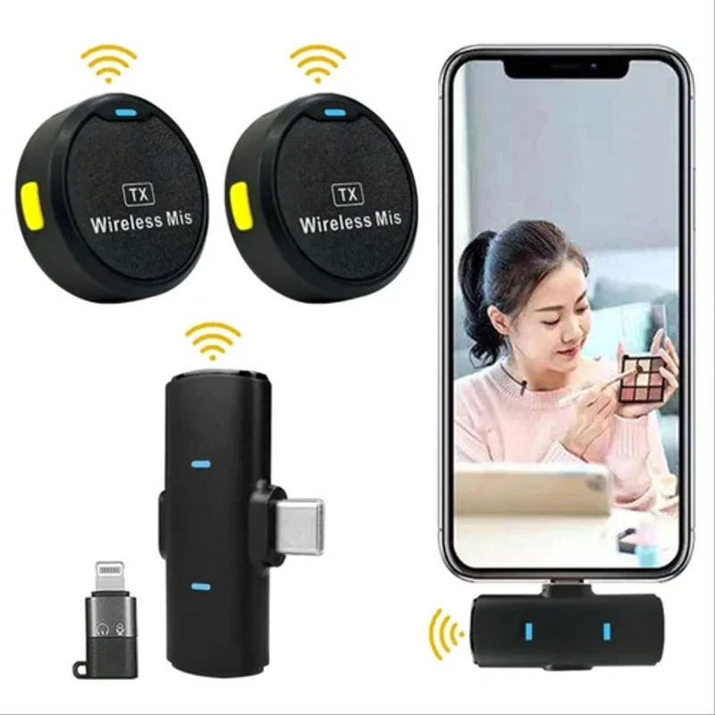 Wireless Lavalier Microphone Magnetic Lapel Noise Reduction Microphones With Digital Display