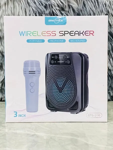 GTS 2116 Greatnice Portable Rechargeable Wireless Bluetooth Speaker With wireless mic and voice changer