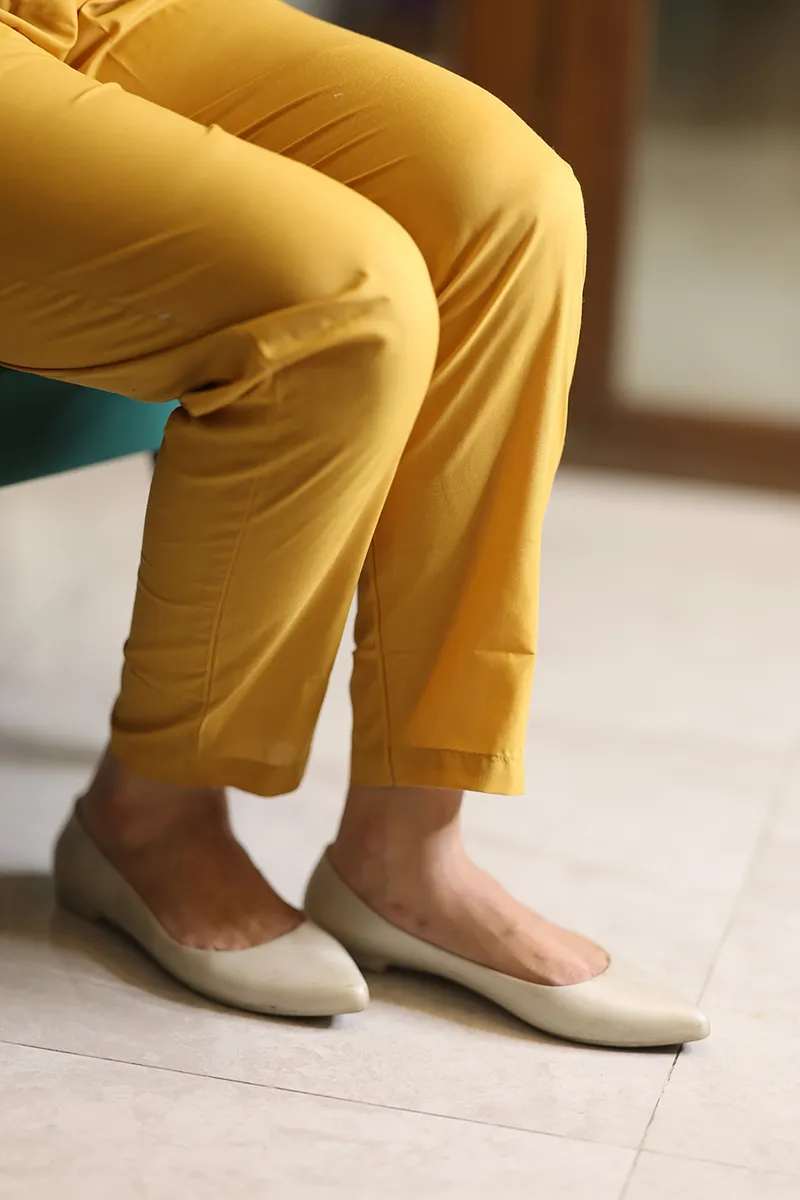 Yellow Cotton Pant