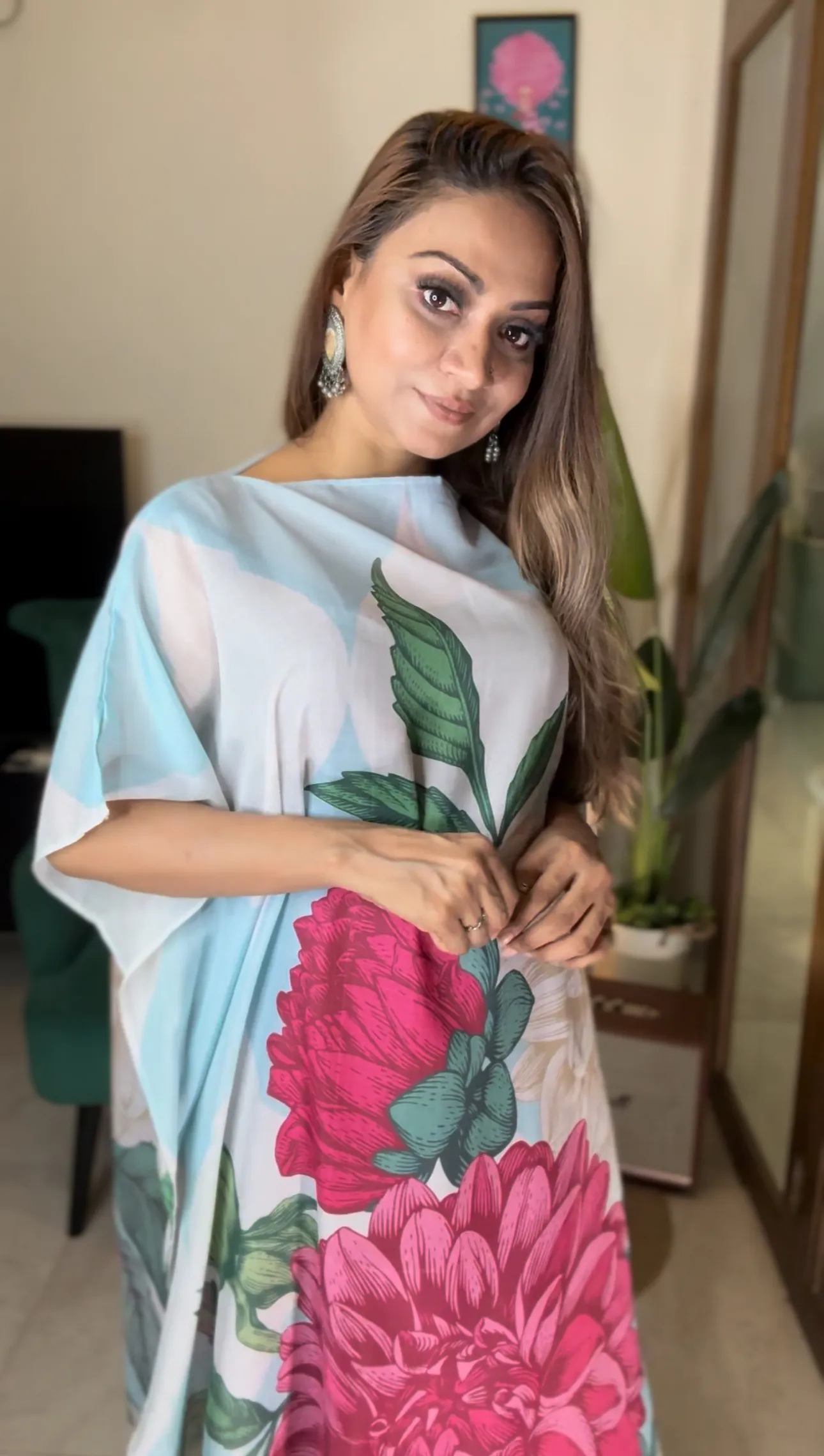 Kaftan Geometric floral