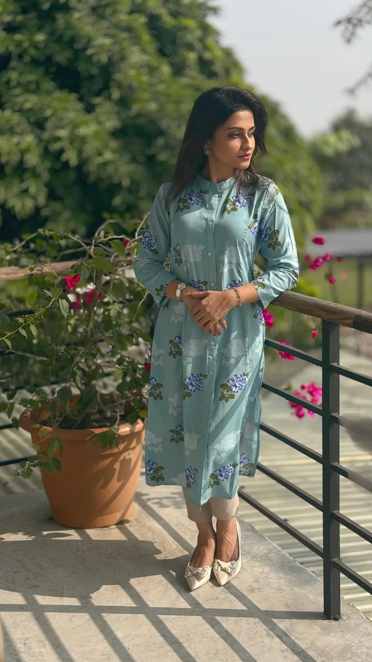 Blue Aline Kurti