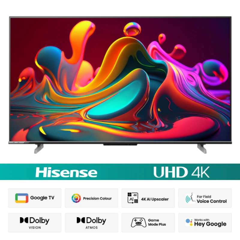Hisense (50A6F3) 50 Inch Bezelless 4K UHD Smart LED Google TV