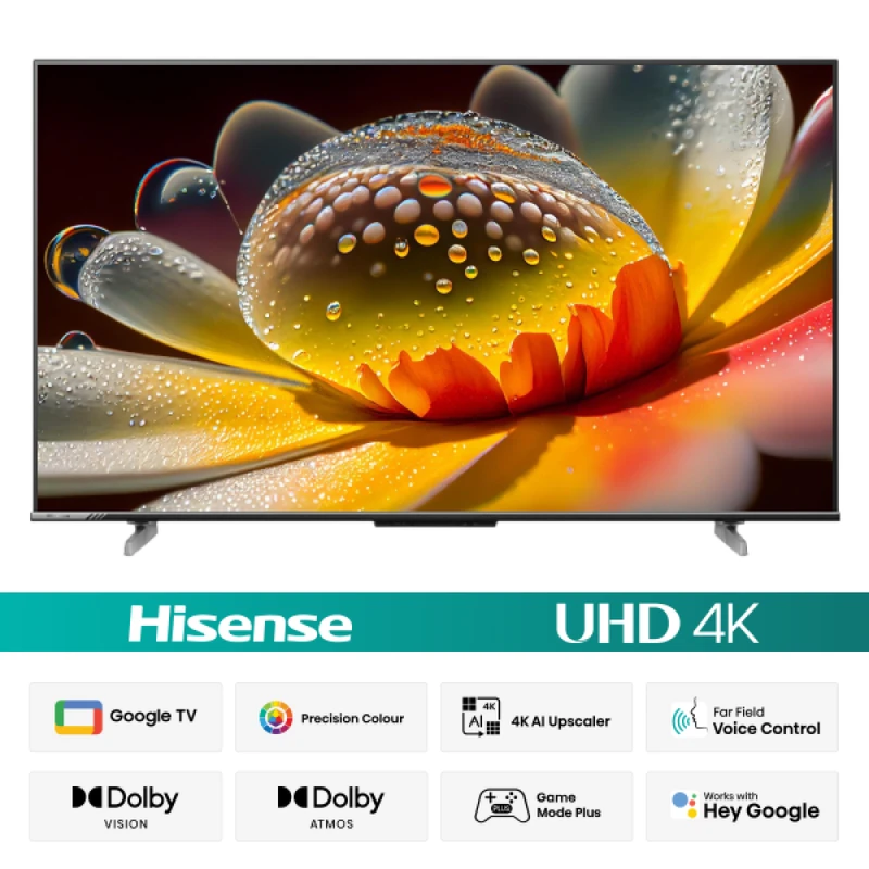 Hisense (75A6F3) 75 Inch Bezelless 4K UHD Smart LED Google TV