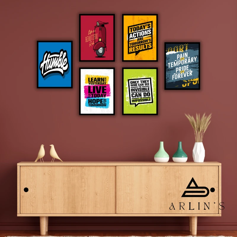 Motivational Quate frame set-6 pcs