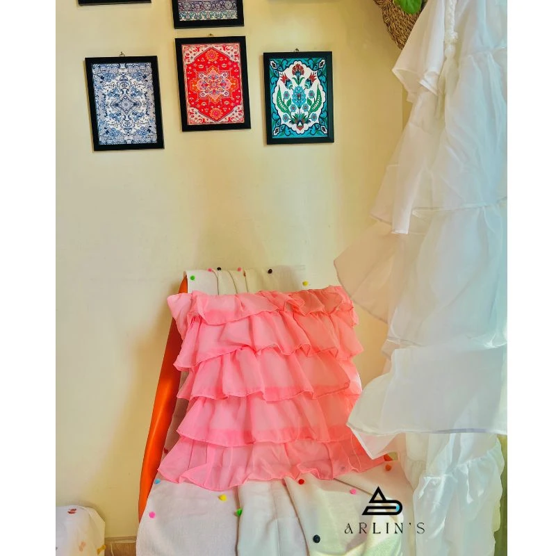 ruffle cushion cover