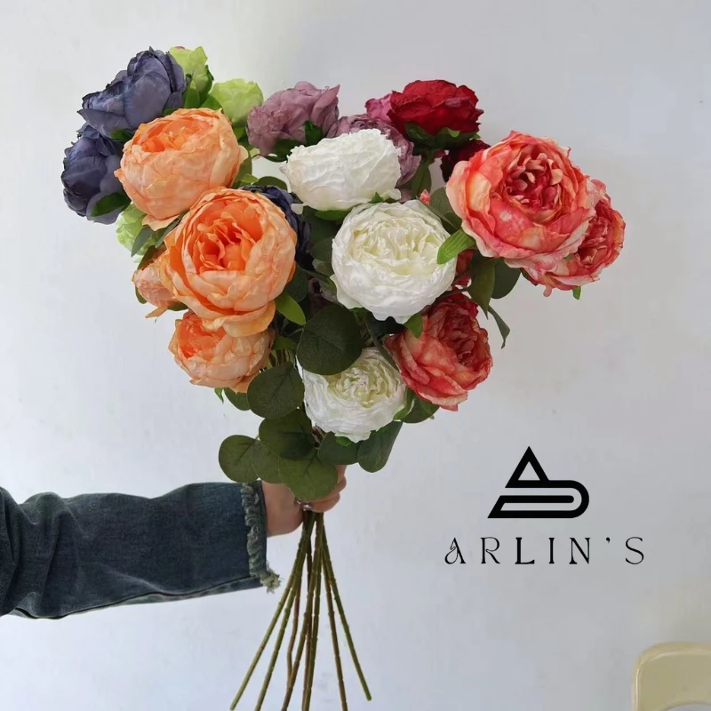 Artificial Roasted Edge Peony  Feel Moisturizing Flower