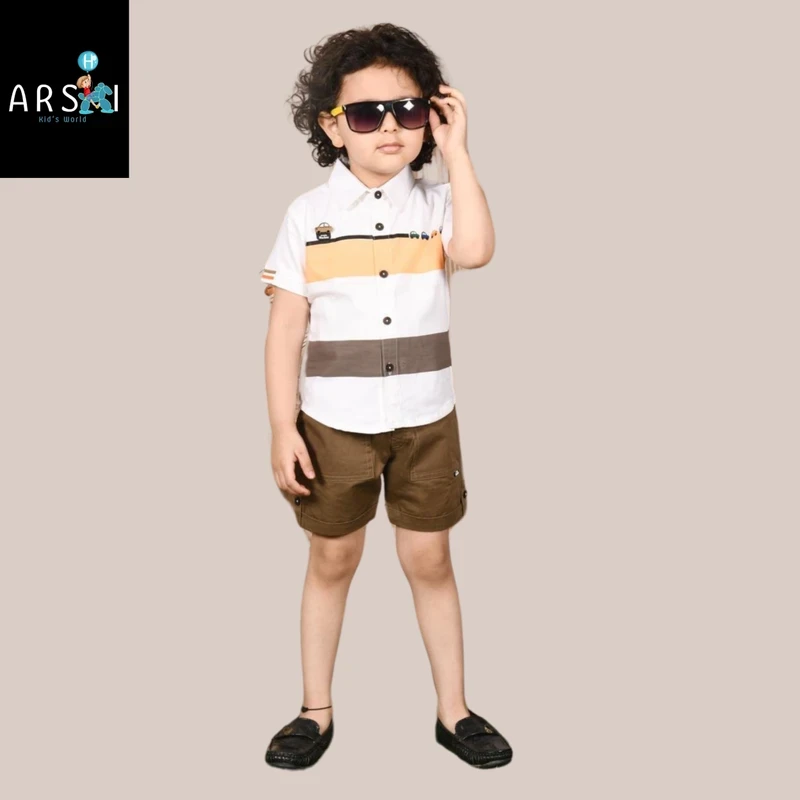 Casual Shirt with Shorts Set for Boys | Summer Outfit for Toddlers