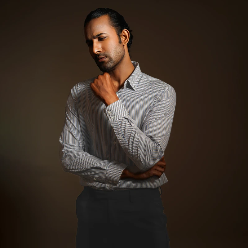 Formal stripes shirt J ART-S217 - Image 3