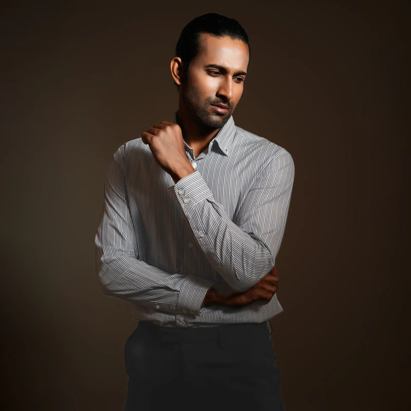 Formal stripes shirt J ART-S217 - Image 4