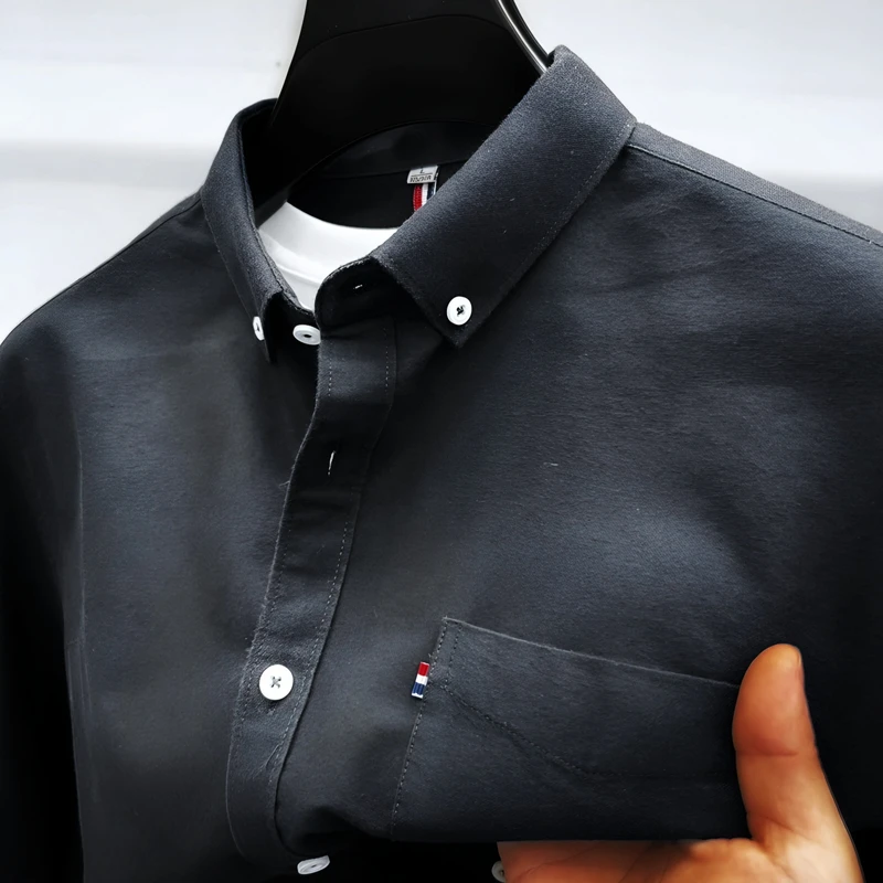 Black color premium shirt for men's ART-190 - Image 4