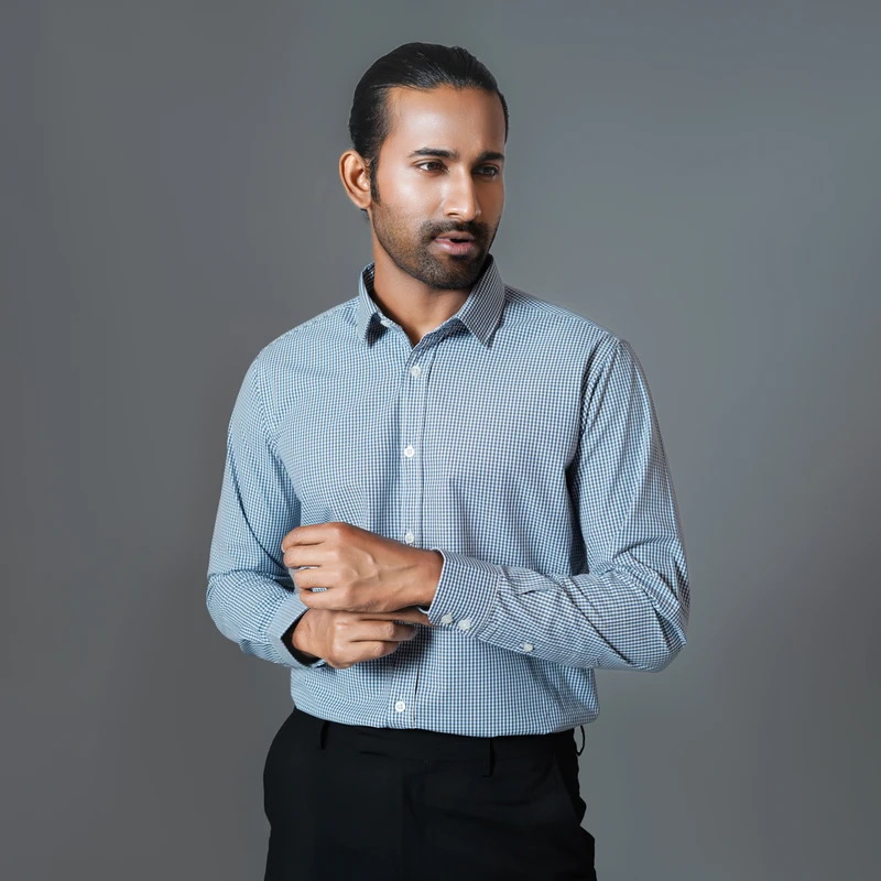 Formal checked shirt J ART-C211