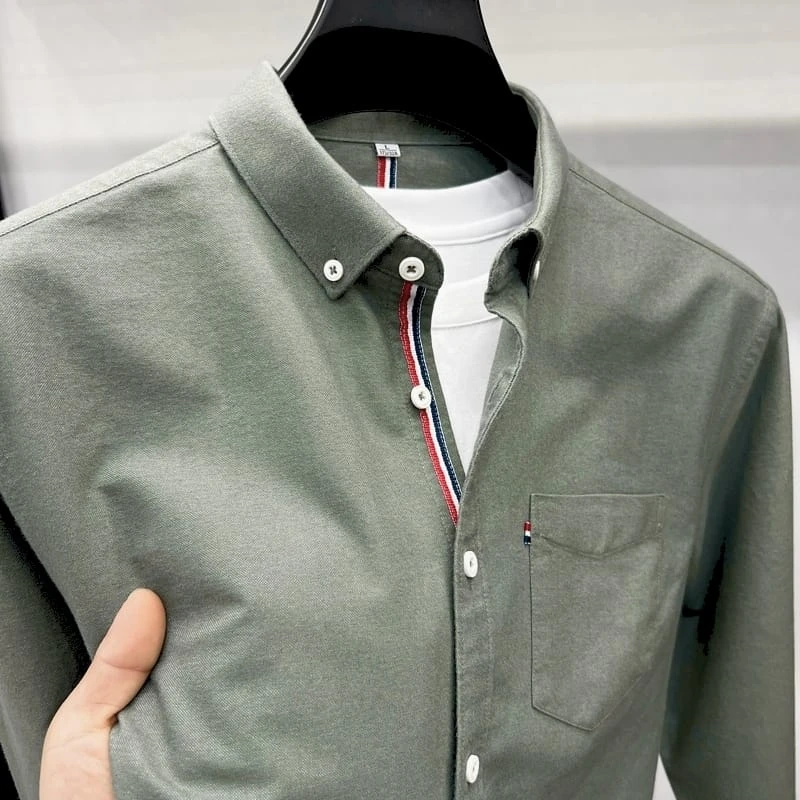 Light Olive Green premium quality shirt for men's ART-188 - Image 4