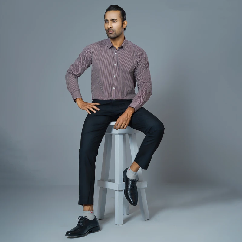 Formal checked shirt J ART-C210 - Image 4