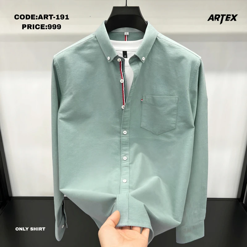 Mint Color Formal Full Sleeve Shirt For Men's ART-191