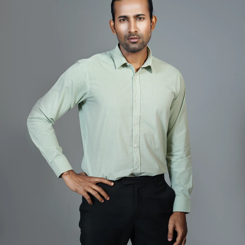 Formal checked shirt J2 ART-C213 - Image 3