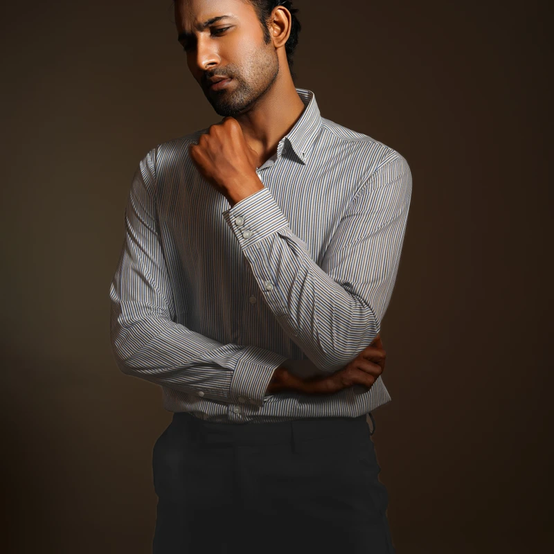 Formal stripes shirt J2 ART-S217 - Image 3