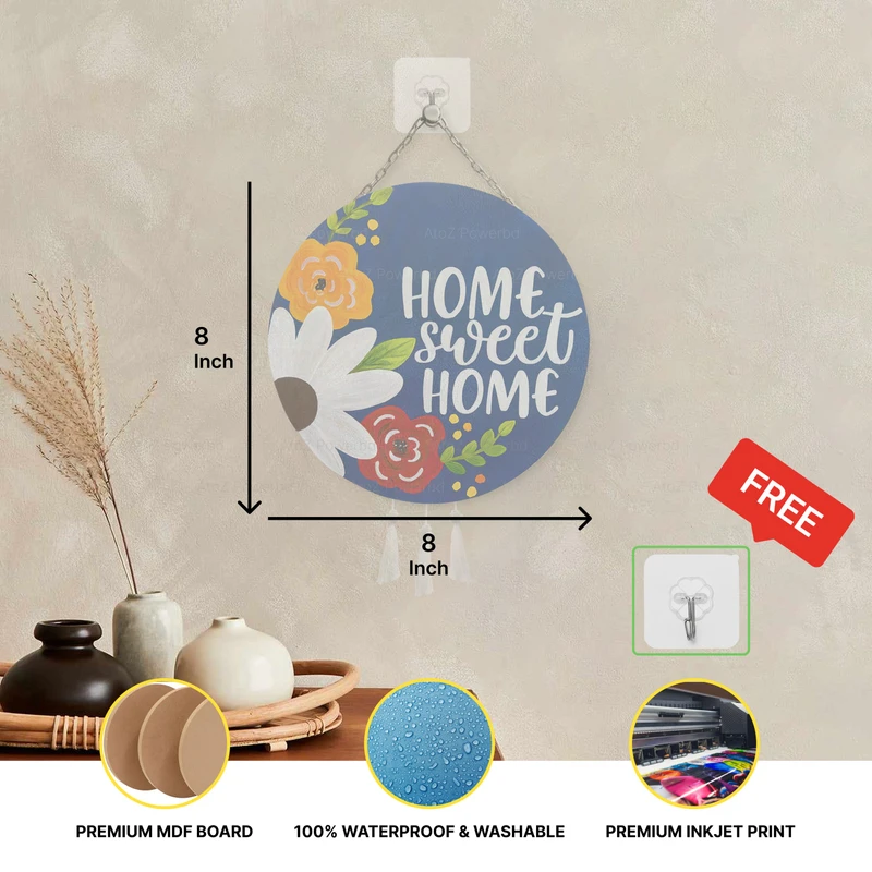 Dark Blue Queen Home Sweet Home (Wall Hanging)