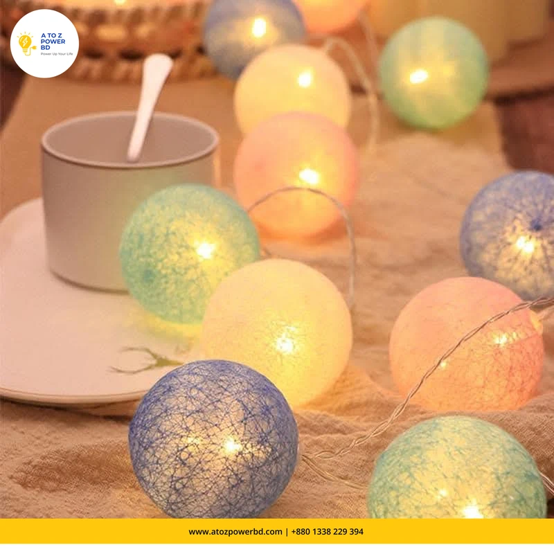 Cotton Ball Fairy Light – ২০ পিস