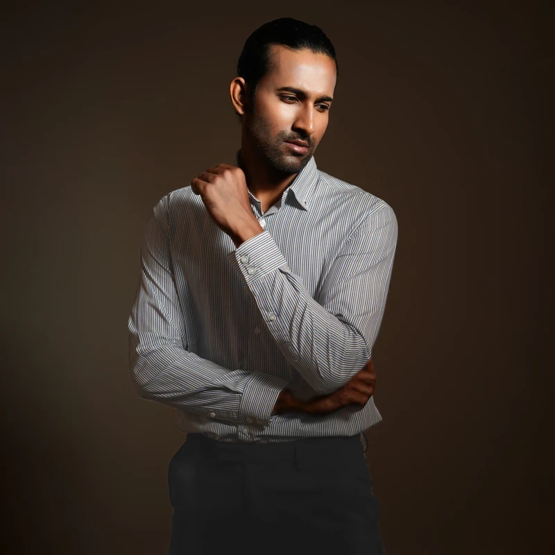 Formal stripes shirt J ART-S217 - Image 3