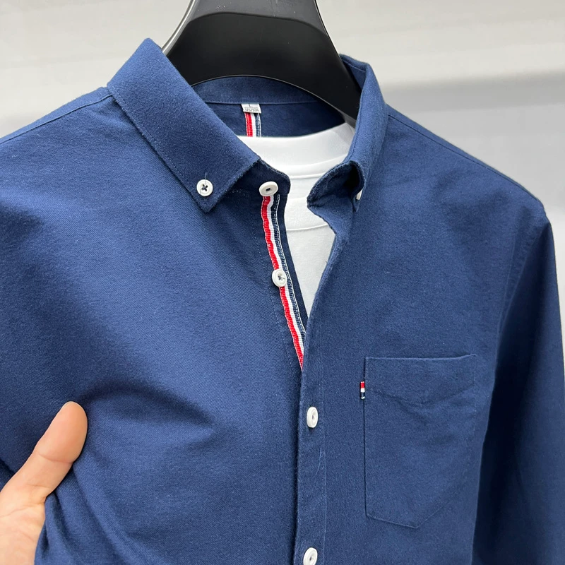 Navy Blue color shirt premium shirt for men's AF-185 - Image 3