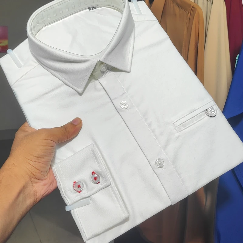 White color premium shirt for men AF-148 - Image 4