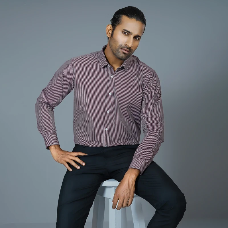 Formal checked shirt J ART-C210