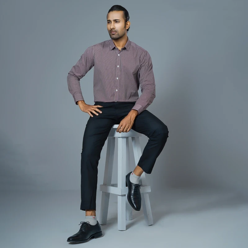 Formal checked shirt J ART-C210 - Image 4