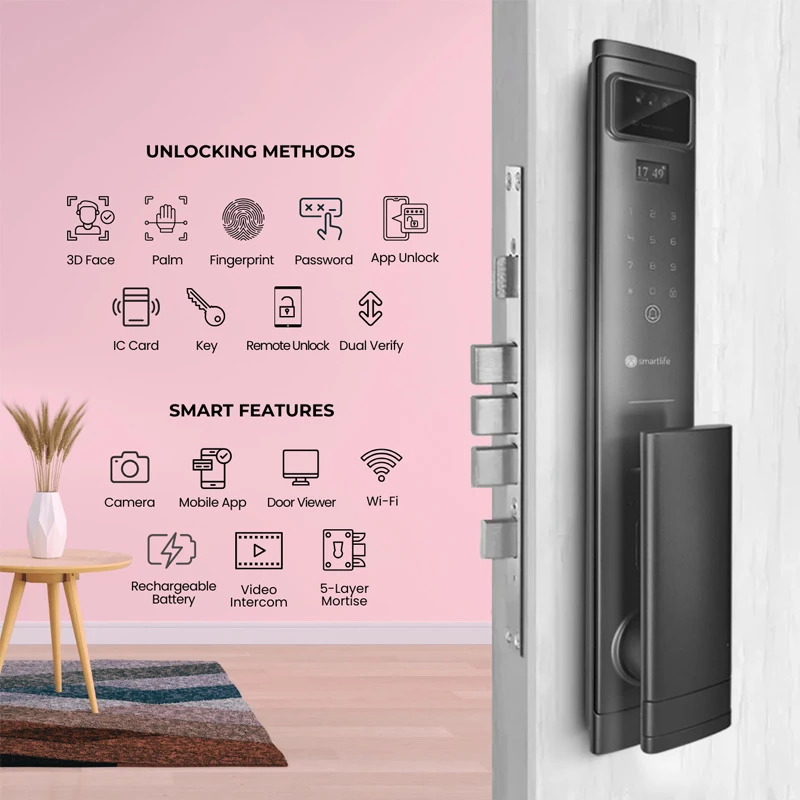 SmartLife F2 Pro Smart Door Lock with 3D Face Recognition - Image 3