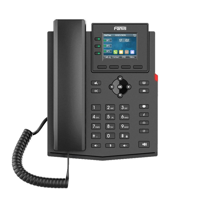 Fanvil X303G 4-SIP PoE Gigabit IP Phone With Adapter