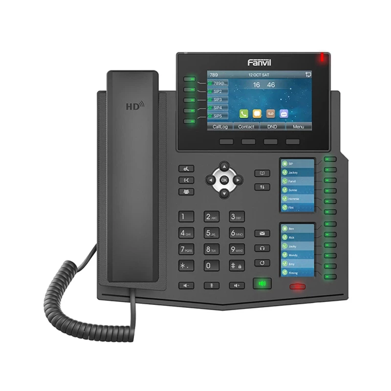 Fanvil X6U 20-SIP Wi-Fi Color Display Elegant PoE IP Phone without Adapter