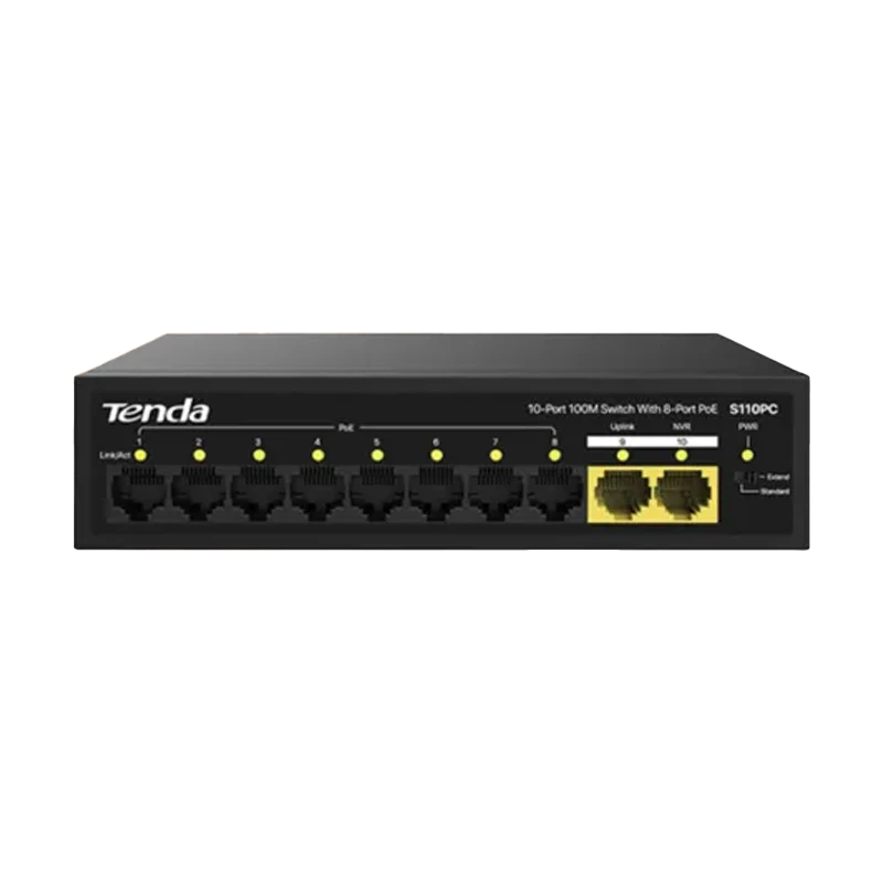 Tenda S110PC 10-Port 100M Unmanaged PoE Switch
