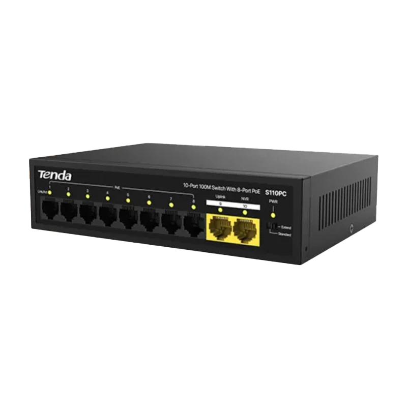 Tenda S110PC 10-Port 100M Unmanaged PoE Switch
