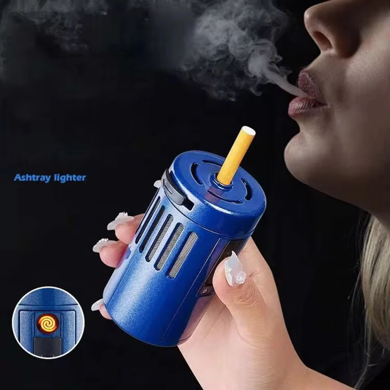 Multi-functional Portable Usb Cigarette Lighter with Ashtray
