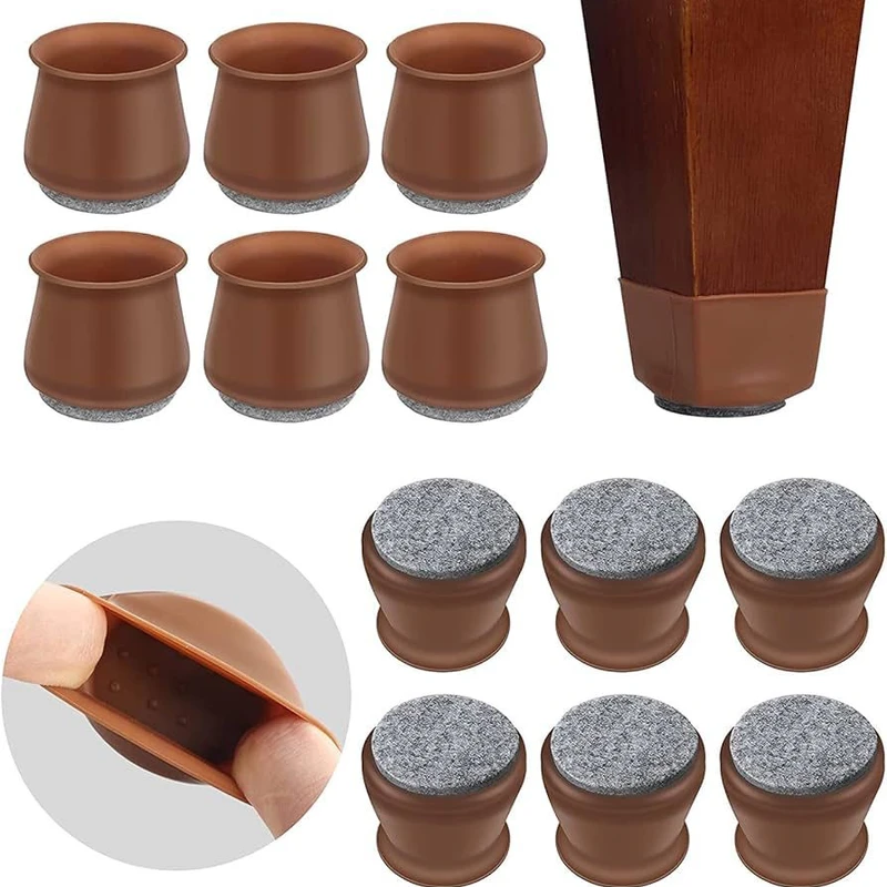24 Pcs Silicone chair legs Protective cover