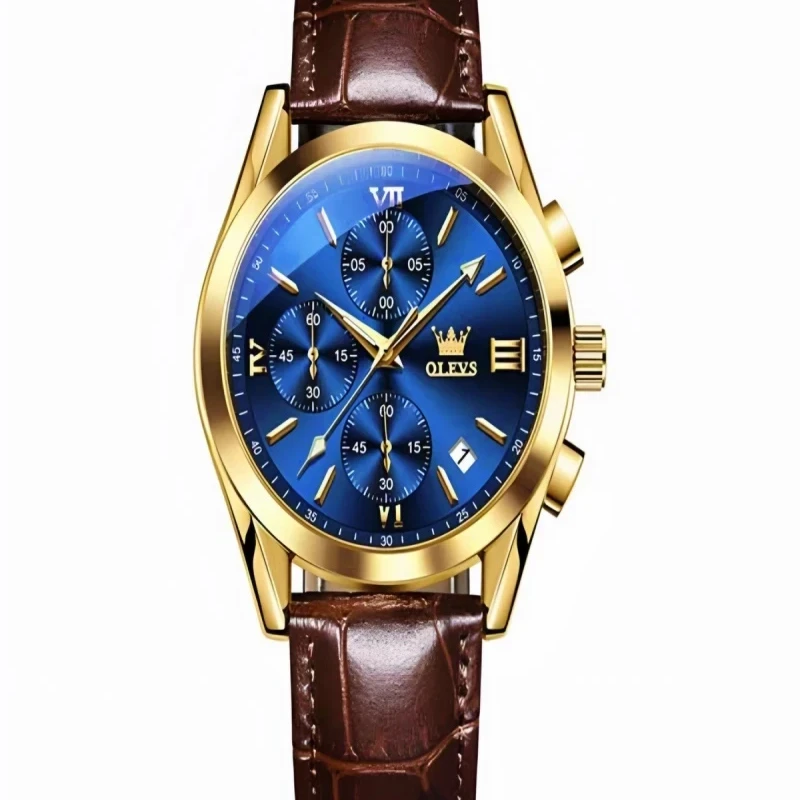 Olevs 2872 Quartz Wrist watch (Blue Dial)