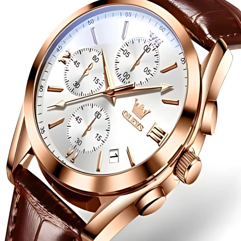 Olevs 2872 Quartz Wrist watch (White Dial)