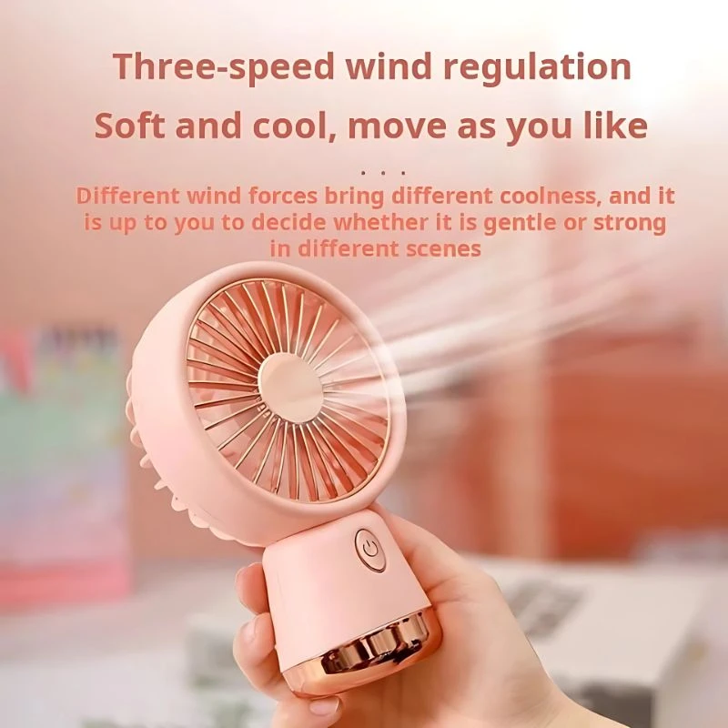 Mini Portable Fan USB Rechargeable Night Light Cooling Handheld Fan Three Speed Adjust ventilador