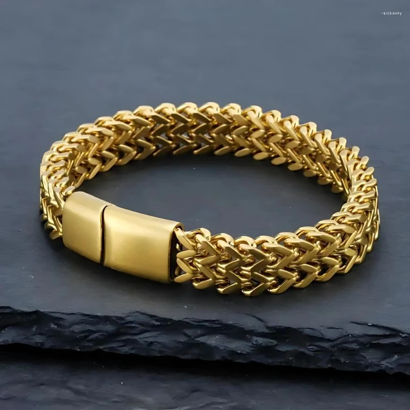 Pristine Artistry Raven golden Thick Cuban Chain Bracelet