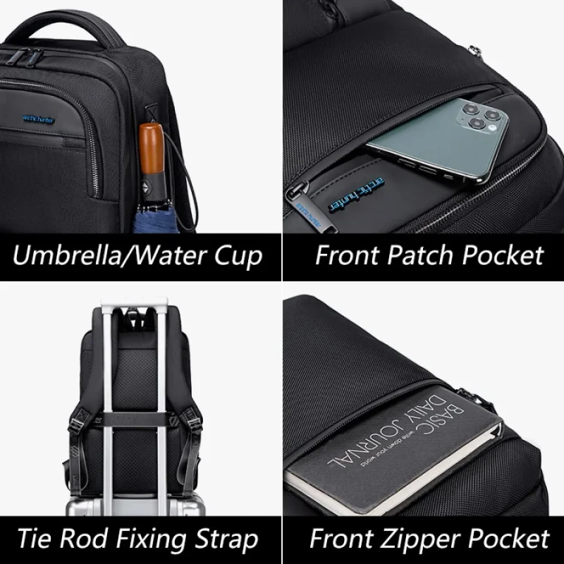 Arctic Hunter City Hunter Series B00477 Waterproof Anti Theft Backpack 15.6inch Laptop Compartment - Image 3