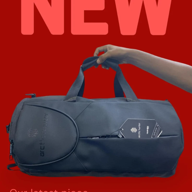 Large Capacity Travel & Gym Bag – Black