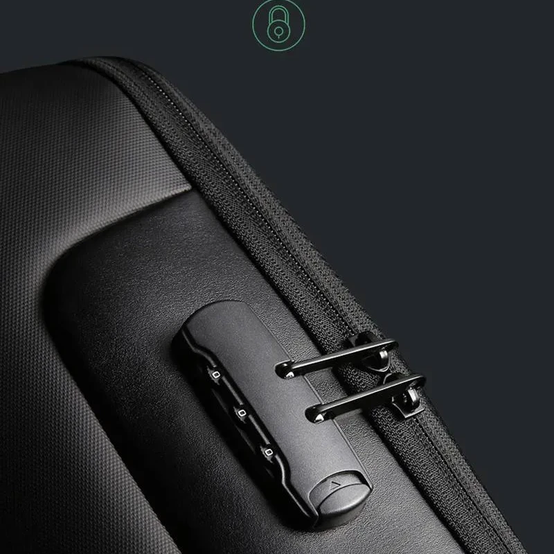 Bange 7216 প্রিমিয়াম মানের ওয়াটারপ্রুফ বড় ক্যাপাসিটি বিজনেস ল্যাপটপ এবং এক্সটার্নাল usb চার্জিং পোর্ট সহ ভ্রমণের ব্যাকপ্যাক (290000452) - Image 3