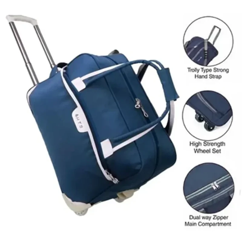 HTS Rolling Duffel Travel Trolley Bag