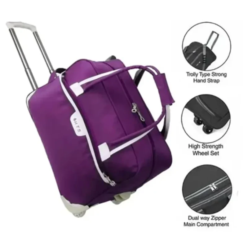 HTS Rolling Duffel Travel Trolley Bag