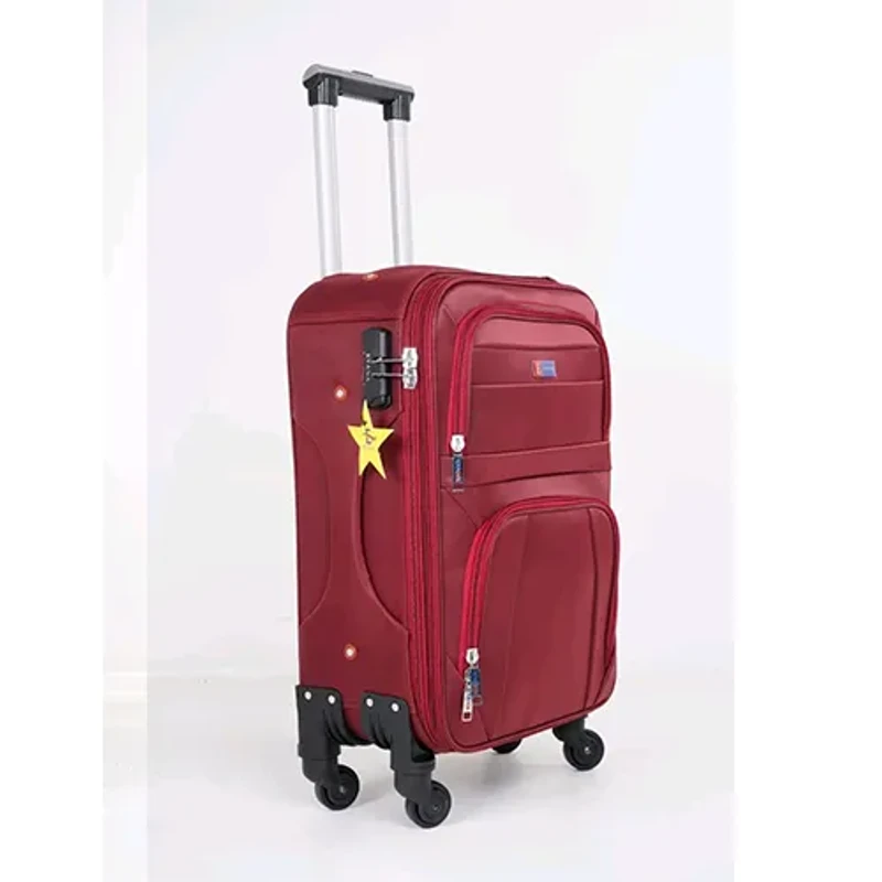 Dell Exclusive Nylon Fabric & Zipper Waterproof and Washable Trolley Luggage-003 (Black)