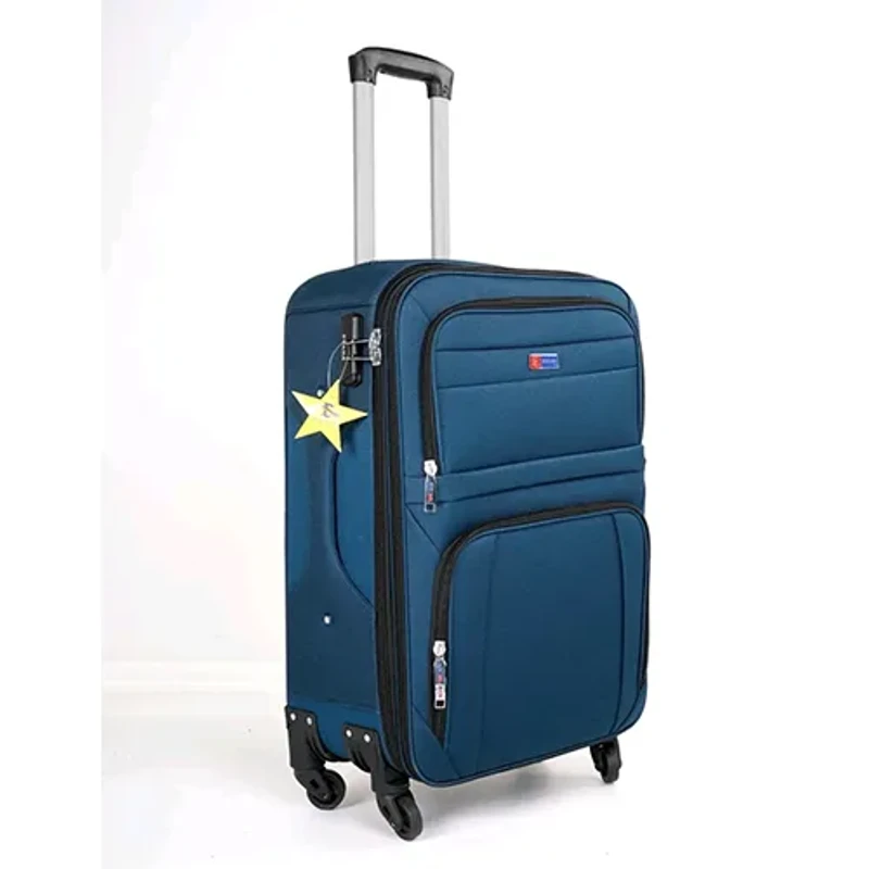 Dell Exclusive Nylon Fabric & Zipper Waterproof and Washable Trolley Luggage-003 (Black) - Image 3