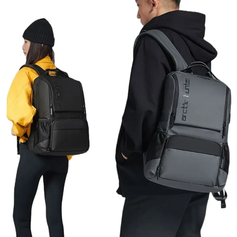 ARCTIC HUNTER B00532 WATERPROOF ANTI-THEFT USB CHARGING TRAVEL BUSINESS LAPTOP BACKPACK(Black)