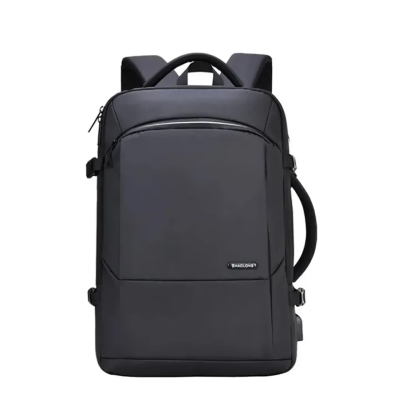 Shaolong 2020-2# 19" Premium Quality Business Travel Laptop Expandable Backpack(Black)