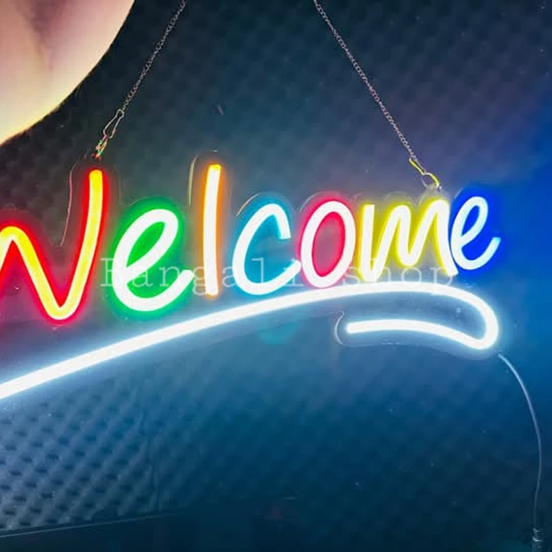 GearUP WELCOME10 Neon Sign For Greetings at Shop, Restaurant , Pharmacy, Cafe