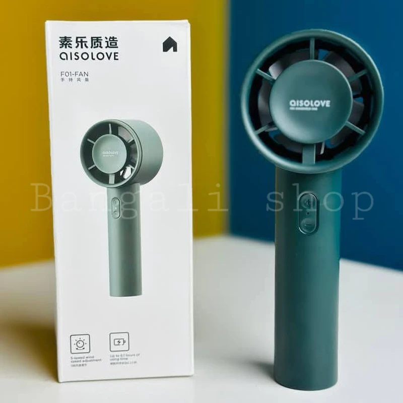 Xiaomi AISOLOVE F01 Handheld Turbo Fan (2000mAh Battery) – Green Color