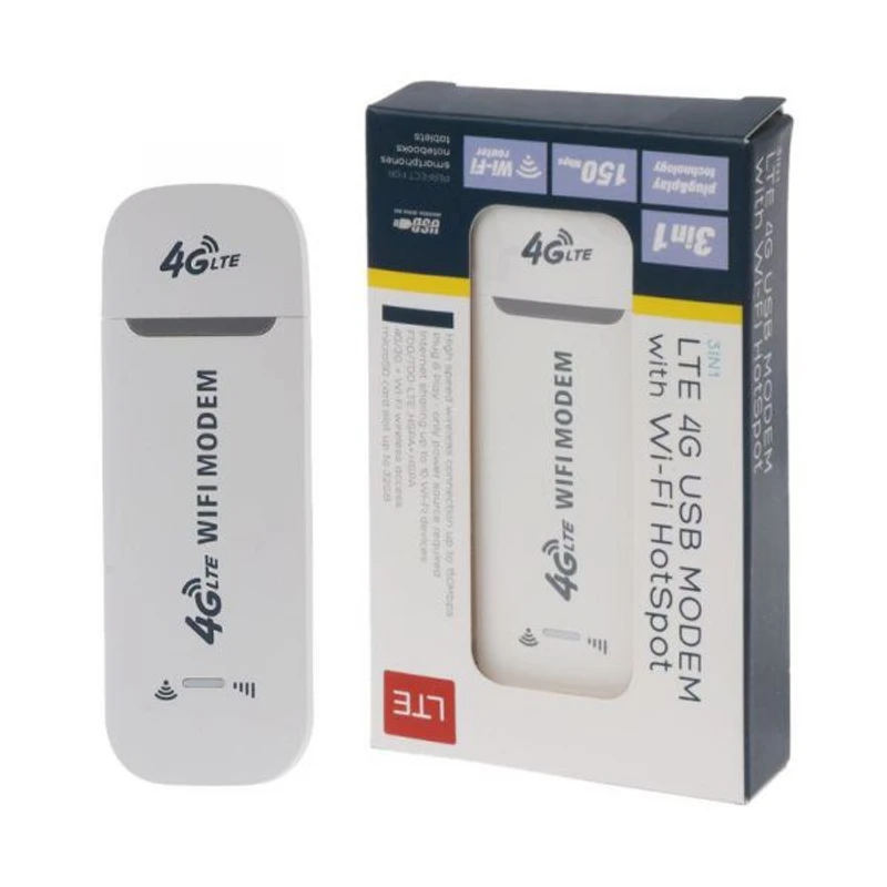 4G LTE WiFi Modem- Support All Bangladesh SIM Cards- White